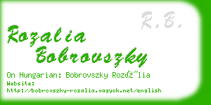rozalia bobrovszky business card